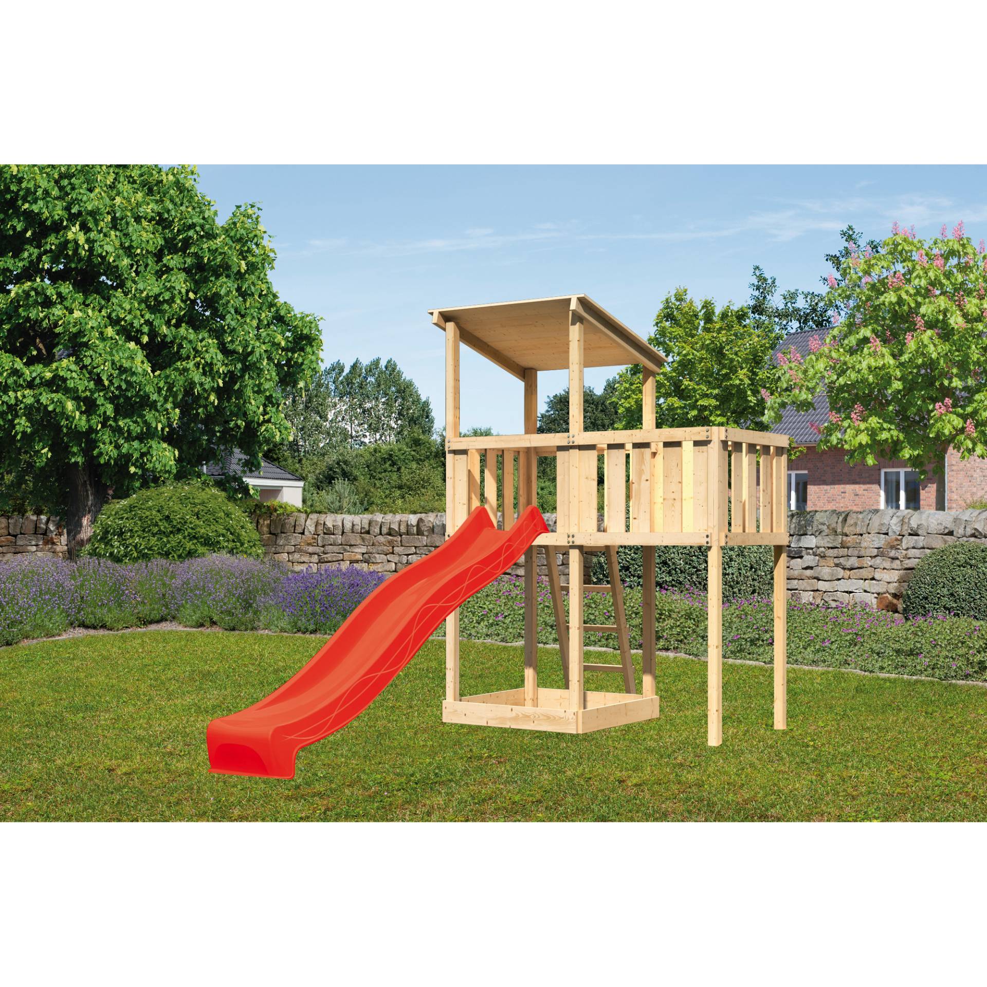 Karibu Spielturm 'Anna' naturbelassene nordische Fichte 107 x 270 x 107 cm Karibu Spielturm 'Anna' naturbelassene nordische Fichte 107 x 270 x 107 cm von Karibu