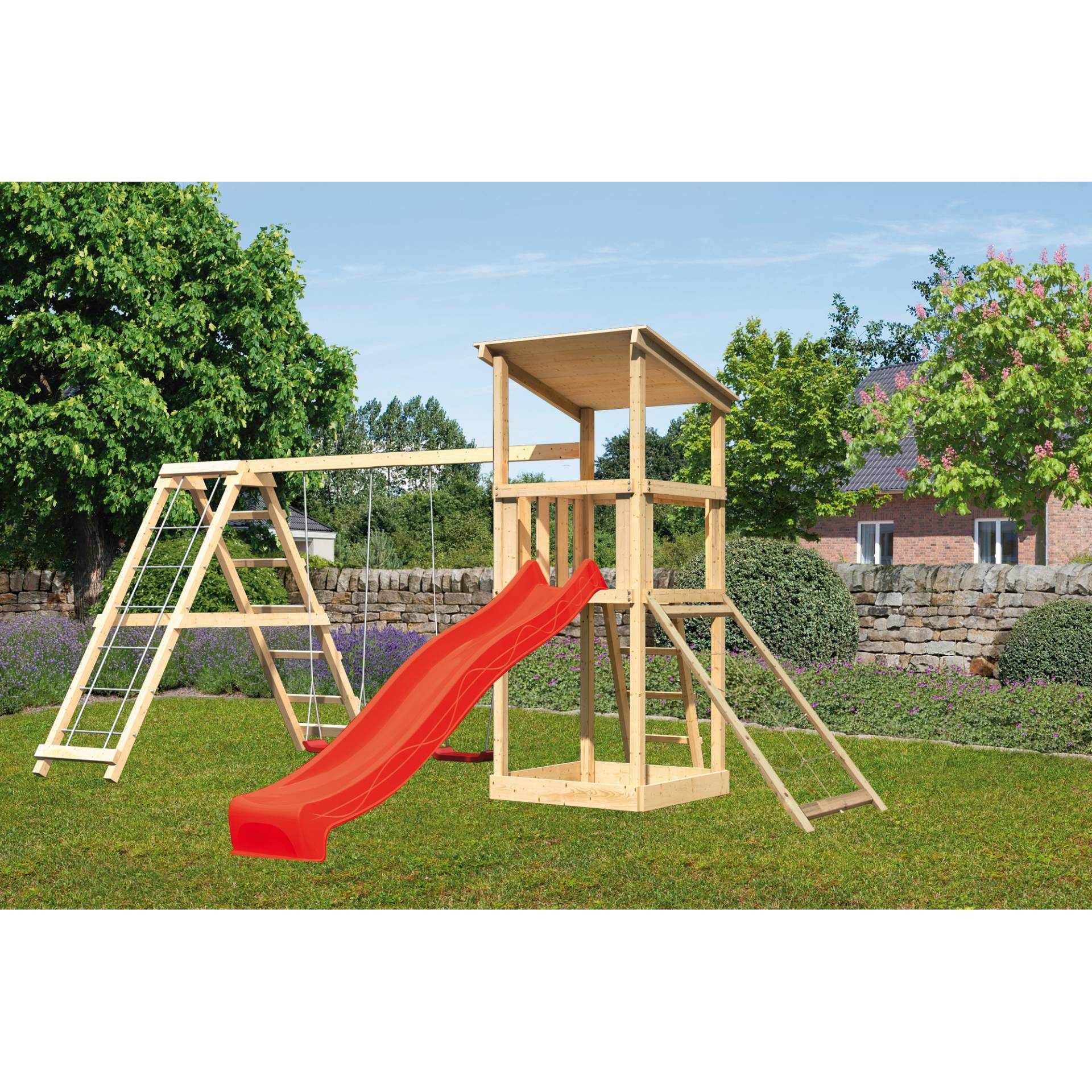 Karibu Spielturm 'Anna' naturbelassene nordische Fichte 107 x 270 x 107 cm Karibu Spielturm 'Anna' naturbelassene nordische Fichte 107 x 270 x 107 cm von Karibu