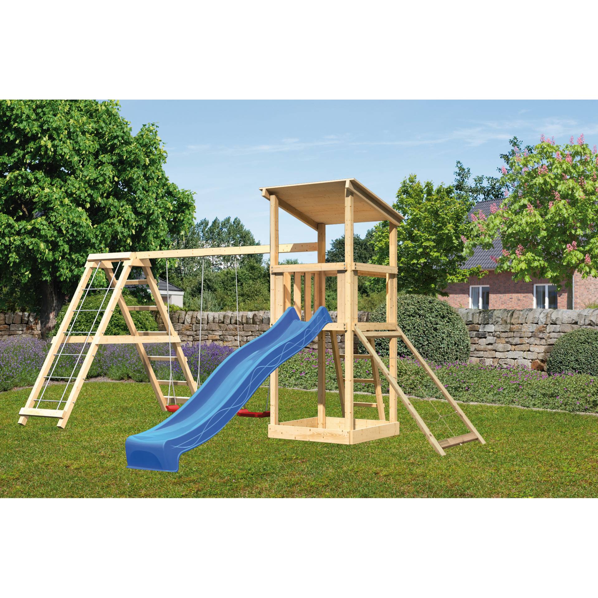 Karibu Spielturm 'Anna' naturbelassene nordische Fichte 107 x 270 x 107 cm Karibu Spielturm 'Anna' naturbelassene nordische Fichte 107 x 270 x 107 cm von Karibu