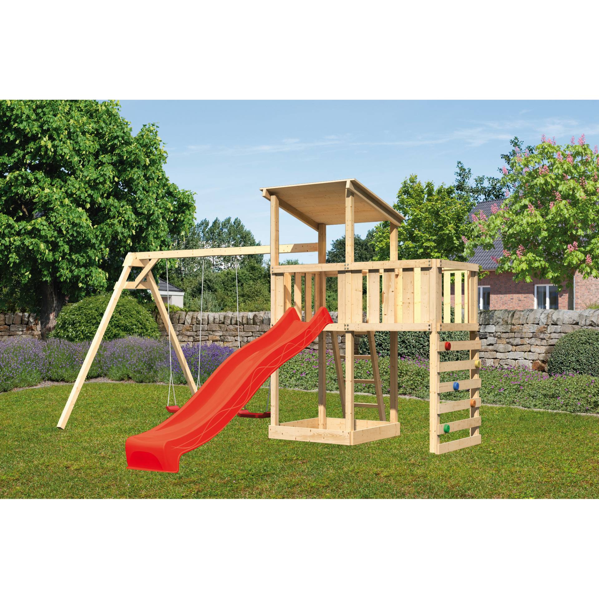 Karibu Spielturm 'Anna' naturbelassene nordische Fichte 107 x 270 x 107 cm Karibu Spielturm 'Anna' naturbelassene nordische Fichte 107 x 270 x 107 cm von Karibu