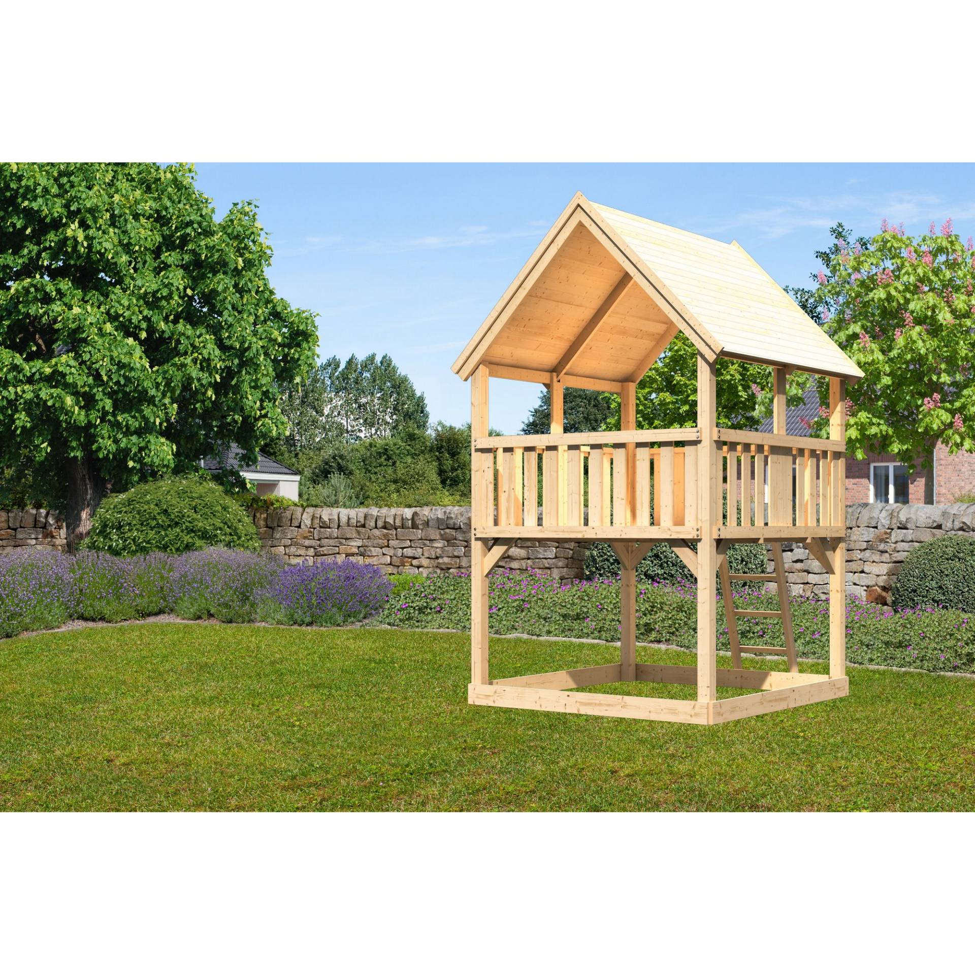 Karibu Spielturm 'Luis' mit Satteldach naturbelassen 200 x 200 x 345 cm Karibu Spielturm 'Luis' mit Satteldach naturbelassen 200 x 200 x 345 cm von Karibu