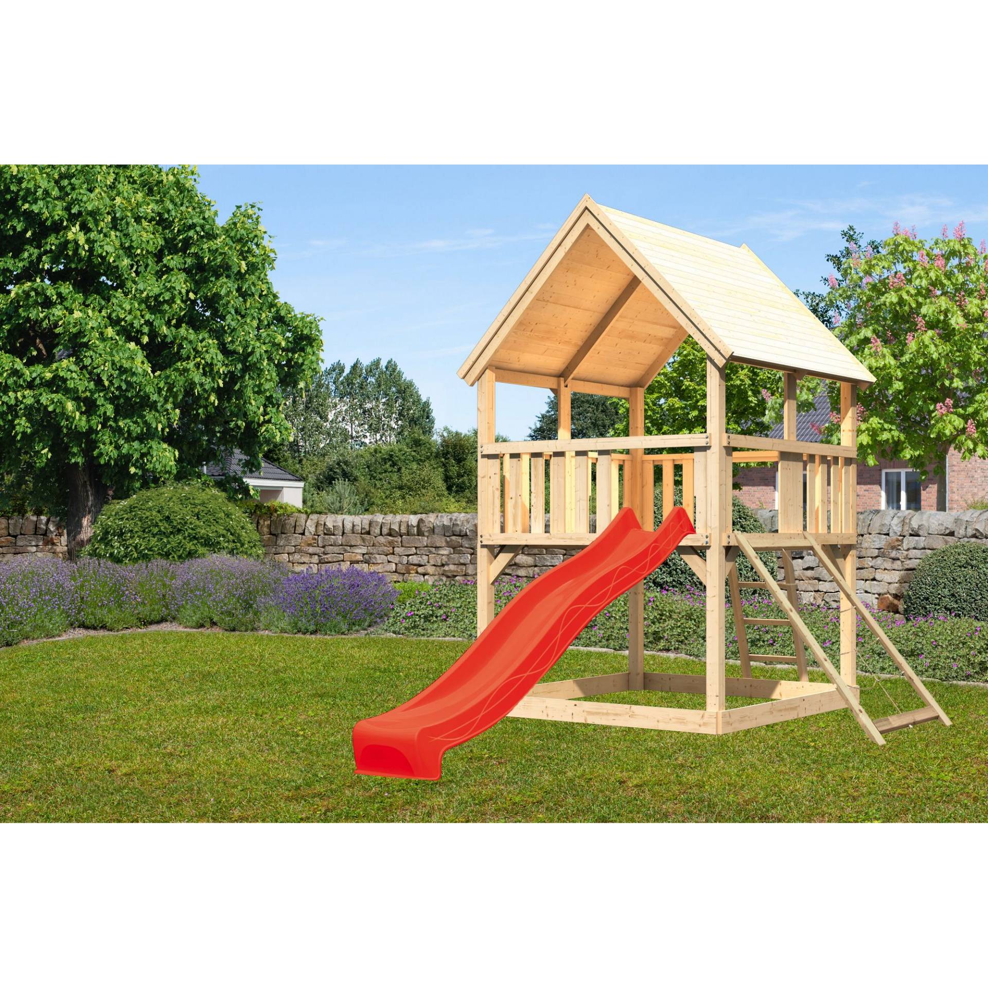 Karibu Spielturm 'Luis' naturbelassene nordische Fichte 200 x 345 x 200 cm Karibu Spielturm 'Luis' naturbelassene nordische Fichte 200 x 345 x 200 cm von Karibu