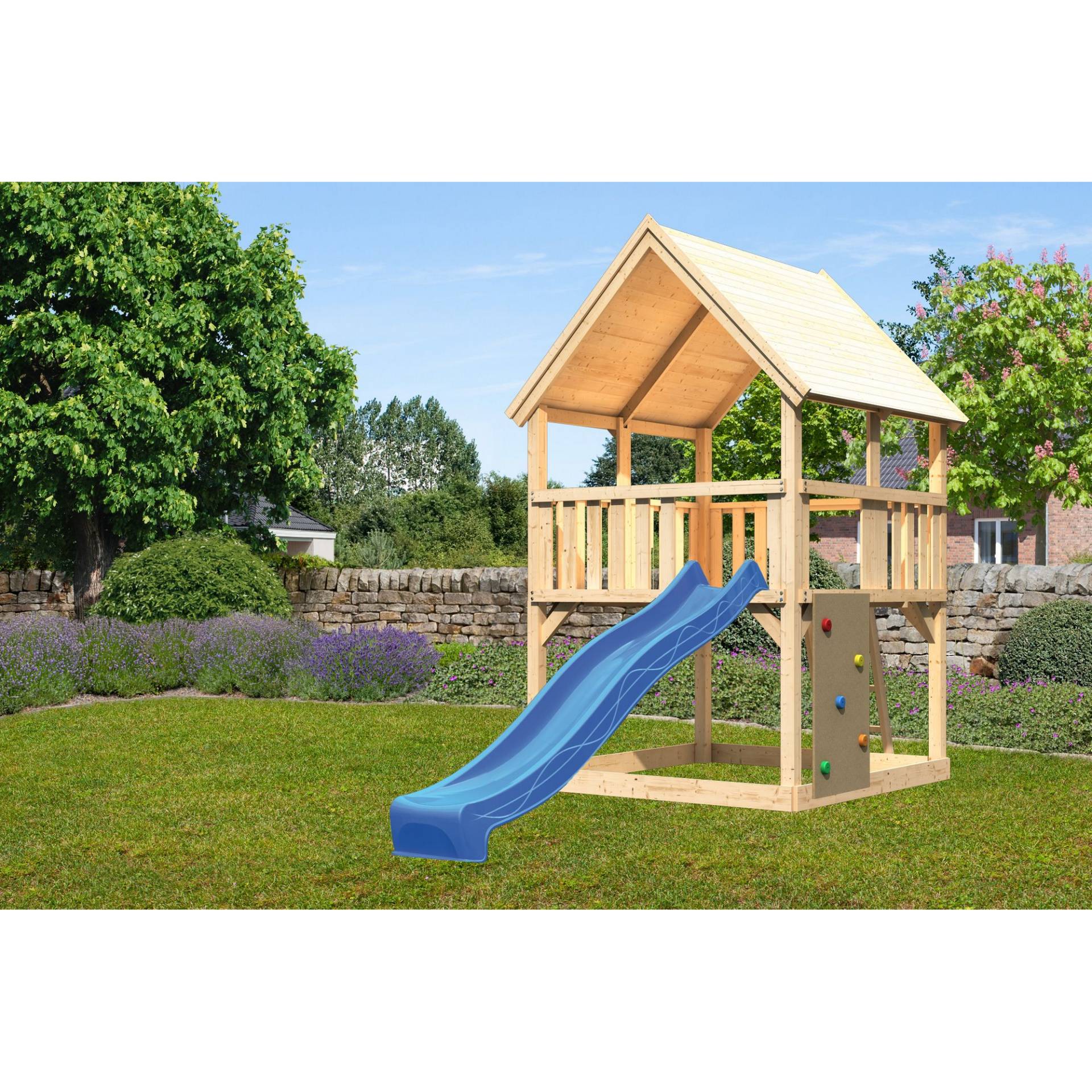 Karibu Spielturm 'Luis' naturbelassene nordische Fichte 200 x 345 x 200 cm Karibu Spielturm 'Luis' naturbelassene nordische Fichte 200 x 345 x 200 cm von Karibu
