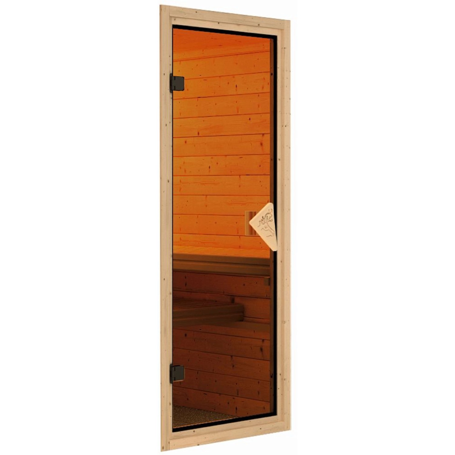 Karibu Türpaket Sauna Bronze Ganzglas 68 mm 655 * 1750 mm von Karibu