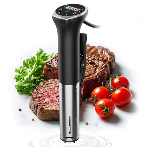 Karienvir Sous Vide, Sous Vide Machine 1100W, Sous Vide Cooker IPX7 Waterproof Immersion Circulator, Sous Vide Water Baths Temperature(10℃~90℃) & Timer Control,Portable Sous Vide Easy Storage von Karienvir