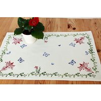 Set Deckchen Brotdeckchen Beige Schmetterlinge Set Deckchen Brotdeckchen Beige Schmetterlinge von KarinsHanddruck