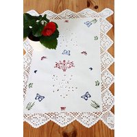 Tischset Brotdeckchen Bunt Schmetterlinge von KarinsHanddruck