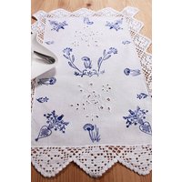 Tischset Deckchen Blauer Handdruck Tischset Deckchen Blauer Handdruck von KarinsHanddruck