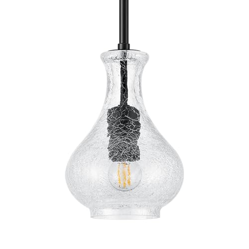 Karjearl Lampenschirme, Glas-Pendelleuchten, Ersatz Crackle Clear Glass Shades für LTMM04-BK, nur Lampenschirm Karjearl Lampenschirme, Glas-Pendelleuchten, Ersatz Crackle Clear Glass Shades für LTMM04-BK, nur Lampenschirm von Karjearl