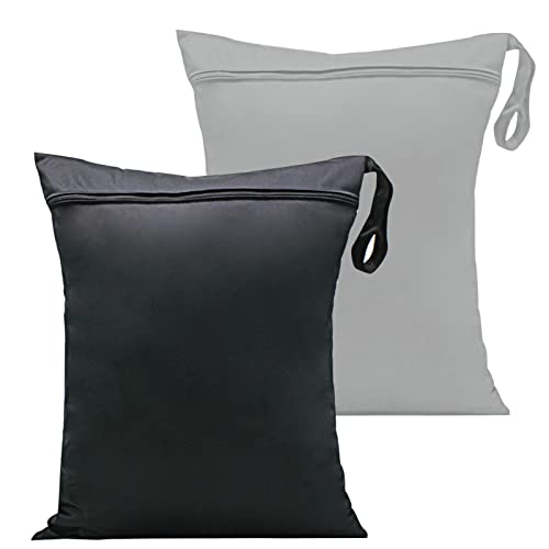 2 Stück Wiederverwendbare Nasstasche Wasserdichte Stofftaschen Reusable Wet Bag Wäschebeutel Windeltasche Nassbeutel Windelbeutel Wetbag Kindergarten für Badeanzüge, Strandtuch, Sportkleidung 2 Stück Wiederverwendbare Nasstasche Wasserdichte Stofftaschen Reusable Wet Bag Wäschebeutel Windeltasche Nassbeutel Windelbeutel Wetbag Kindergarten für Badeanzüge, Strandtuch, Sportkleidung von Karjiaja