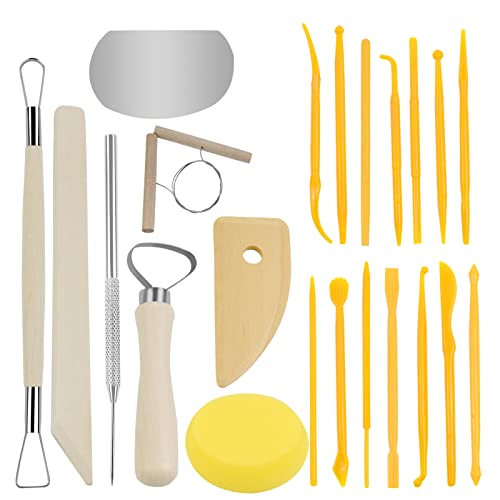 Karjiaja 22 Stück Modellierwerkzeug Set Modelierwerkzeugset ton Keramik Werkzeug Set Sculpting Werkzeug Töpferwerkzeug Pottery Clay Sculpting Tools Holz Griff für Keramik Carving Tool Anfänger Profis Karjiaja 22 Stück Modellierwerkzeug Set Modelierwerkzeugset ton Keramik Werkzeug Set Sculpting Werkzeug Töpferwerkzeug Pottery Clay Sculpting Tools Holz Griff für Keramik Carving Tool Anfänger Profis von Karjiaja