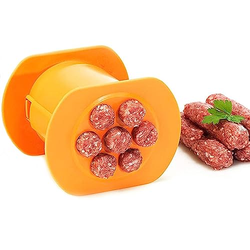 Cevapcici Presse Hot Dog Maker - Manual Hot Dog Wurstform Set, DIY-Küchenutensilien, Cevapcici Maker Hot Dog Maschine Fleischstäbchen Quetscher (Orange) von Karkar