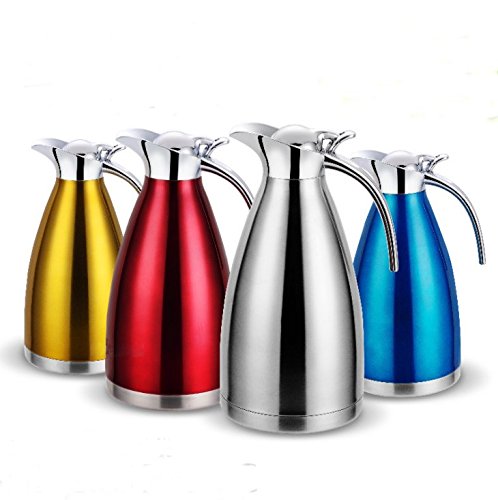 Karl Aiken 2L Vakuum Krug Edelstahl doppelwandig vakuumisoliert Kaffeekanne Kaffee Kolben, Saft Milch Tee Isolierung Topf 2000 ml rot Karl Aiken 2L Vakuum Krug Edelstahl doppelwandig vakuumisoliert Kaffeekanne Kaffee Kolben, Saft Milch Tee Isolierung Topf 2000 ml rot von Karl Aiken