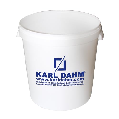 Karl Dahm Anrühreimer (ohne Deckel) I Eimer mit 33 L Volumen I Kunststoff-Eimer zum Anrühren von Kleber, Estrich etc. I Kleister-Eimer I Fliesen Legen mit professionellem Fliesen-Werkzeug – 11014 von Karl Dahm