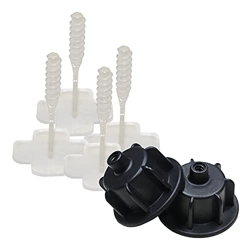 Karl Dahm Fliesen Nivelliersystem Levelmac Basis-Set für 2 mm Fugen: 100 schwarze Zughauben für 3-12 mm Fliesenstärke + 500 Basislaschen I Professionelle Fliesen Verlegehilfe – 12801 von Karl Dahm