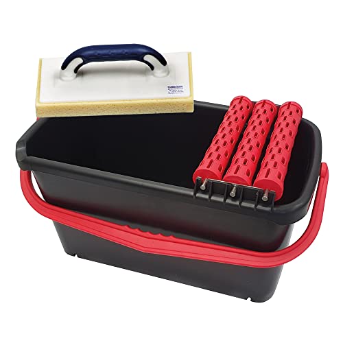 Karl Dahm® Rollenwaschset Spezial mit 23 Liter Eimer mit 3 Rollen Aufsatz inkl. Schwammbrett gerastert I Schwarz-Rotes Waschset für Fliesenleger I Fliesen- Wascheimer I Fliesen-Wasch-Set Profi – 11986 Karl Dahm® Rollenwaschset Spezial mit 23 Liter Eimer mit 3 Rollen Aufsatz inkl. Schwammbrett gerastert I Schwarz-Rotes Waschset für Fliesenleger I Fliesen- Wascheimer I Fliesen-Wasch-Set Profi – 11986 von Karl Dahm