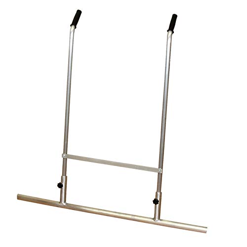 Karl Dahm® Schwabbelstange 80 cm I Aluminium Schwabbelstange mit Doppelgriff I Fliesenlegerzubehör I Fliesenleger-Werkzeug zum gleichmäßigen Einbau von Fließestrichen – 11025 von Karl Dahm