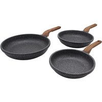 Karl Krüger 3-tlg Bratpfannen Set TEXAS Ø20 /24 /28 cm, Induktions- & Backofen-geeignete, Antihaft-beschichtete, energiesparende Aluminium Bratpfanne von Karl Krüger