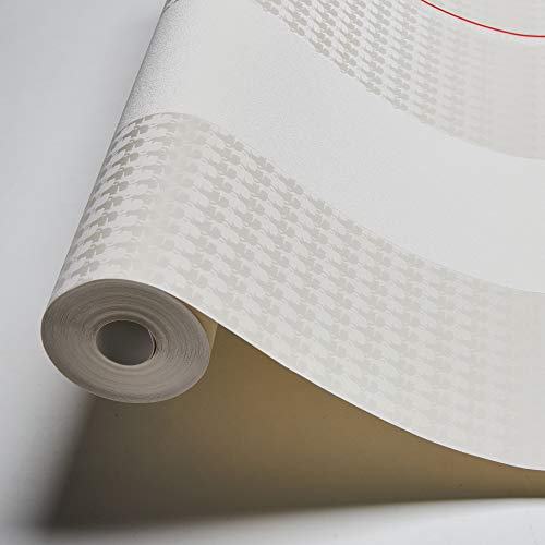 Architects Paper KARL LAGERFELD - Vliestapete Ribbon - Luxustapete 10,05m x 0,53m - Designertapete Made in Germany - grau rot weiß 378483 37848-3 von Architects Paper