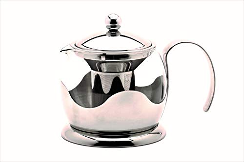 Teekanne Glas/Edelstahl inkl. Teefilter 700 ml von Weis