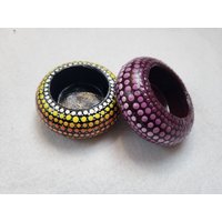 Kleiner Teelichthalter in Dotart von KarlKerstin