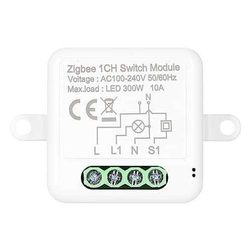 1CH Zigbee Mini Smart Switch Relaismodul unterstützt 2-Wege-Steuerschalter für Smart Home Automation, funktioniert mit Home von Karlak