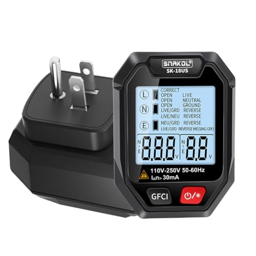 Intelligenter Steckdosen-Tester Handheld Wühlmaus-Tester RCD Leckage Erkennung LCD Display mit Voice Broadcast Tomatic Shutdown Funktion für Home Office und Industrie Einsatz Intelligenter Steckdosen-Tester Handheld Wühlmaus-Tester RCD Leckage Erkennung LCD Display mit Voice Broadcast Tomatic Shutdown Funktion für Home Office und Industrie Einsatz von Karlak