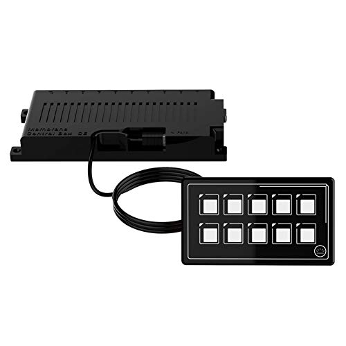 Karlak Car Universal 10P Membrane Control Switch Panel, LED Touch, 60 Text Label Sticker Sets, Water-Resistant, With Backlight Module, Mobile App Controlled Karlak Car Universal 10P Membrane Control Switch Panel, LED Touch, 60 Text Label Sticker Sets, Water-Resistant, With Backlight Module, Mobile App Controlled von Karlak