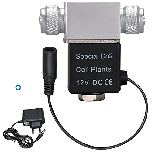 Karlak Magnetventil für Aquarium CO2-Systemregler DC 12V Ausgang Anschluss 4 * 6mm Rohr- oder Blasenzähler Doppelkopf Geräuschlose Niedertemperaturversion von Karlak