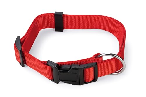 Karlie Art Sportiv Basic Halsband, stufenlos verstellbar L: 45 - 65 cm B: 25 mm rot L von Karlie