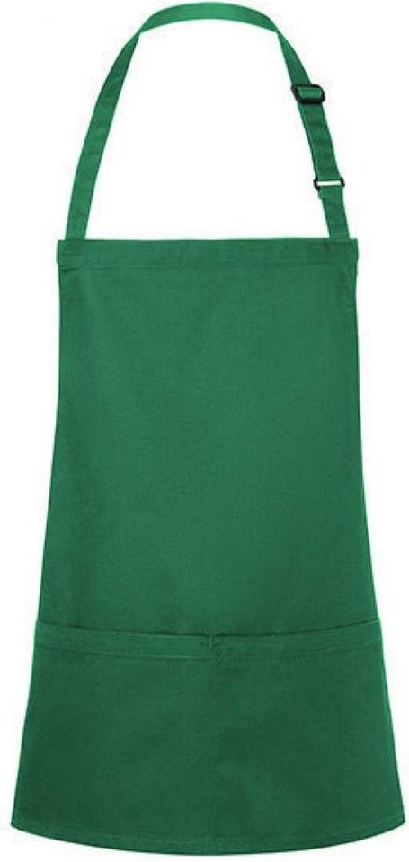 Karlowsky Fashion Kochschürze Kurze Latzschürze Basic mit Schnalle und Tasche von Karlowsky Fashion