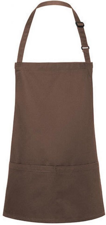 Karlowsky Fashion Kochschürze Kurze Latzschürze Basic mit Schnalle und Tasche von Karlowsky Fashion