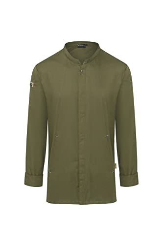 Karlowsky Kochjacke Green-Generation, aus nachhaltigem Material, 72% GRS Certified Recycled Polyester / 28% Conventional Cotton moosgrün Größe 48 von Karlowsky