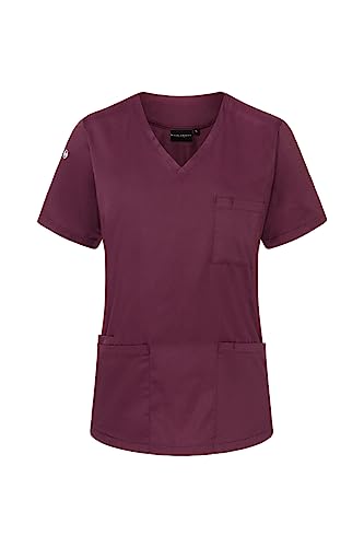 Karlowsky Kurzarm Damen-Schlupfkasack Essential - aus nachhaltigem Material - 65% GRS Certified Recycled Polyester/35% Conventional Cotton - aubergine - Größe XL von Karlowsky