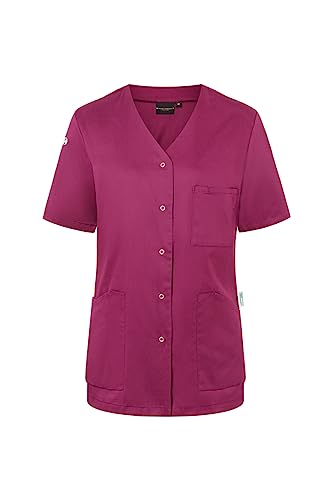 Karlowsky KS 63 PASSION Kurzarm Damenkasack ESSENTIAL aus Recyceltem Plastik, 65% Polyester/35% Baumwolle, Fuchsia, Größe 48 von Karlowsky