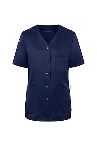 Karlowsky KS 63 PASSION Kurzarm Damenkasack ESSENTIAL aus Recyceltem Plastik, 65% Polyester/35% Baumwolle, Marine, Größe 38 von Karlowsky