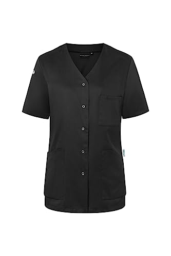Karlowsky Kurzarm Damenkasack Essential - aus nachhaltigem Material - 65% GRS Certified Recycled Polyester/35% Conventional Cotton - schwarz - Größe 38 von Karlowsky