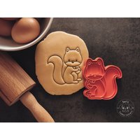 Eichhörnchen Mit Nuss Cookie Cutter & Stamp I Keksausstecher Fondant Eichhörnchen Mit Nuss Cookie Cutter & Stamp I Keksausstecher Fondant von KarlsCookieCutters