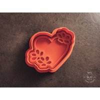 Herz Mit Blüten Cookie Cutter & Stamp I Blumen Ausstechform Fondant Stempel von KarlsCookieCutters