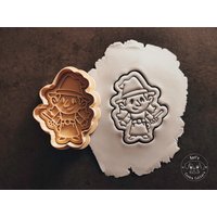 Hexe Mit Besen Cookie Cutter & Stamp I Keksausstecher Form Fondant Stempel von KarlsCookieCutters