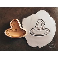 Hexenhut, Witch Hat Cookie Cutter & Stamp I Keksausstecher Fondant Stempel von KarlsCookieCutters