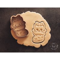 Katze Im Socken Ausstechform I Weihnachten Keksausstecher Cookie Cutter Cat Christmas Plätzchenausstecher von KarlsCookieCutters