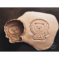 Löwe, Lion Stamp & Cookie Cutter Keksausstecher Fondant Stempel von KarlsCookieCutters