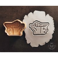 True Crime, Hand Mit Messer Cookie Cutter & Stamp I Keksausstecher von KarlsCookieCutters