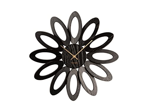[DL] Wall Clock Fiore Wood Veneer Black von Karlsson