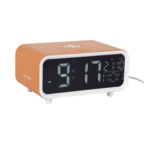 Karlsson Alarm Clock Chunky LED w. Phone Charger Ochre Yellow von Karlsson