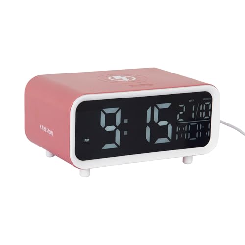 Karlsson Alarm Clock Chunky LED w. Phone Charger Rose tan von Karlsson