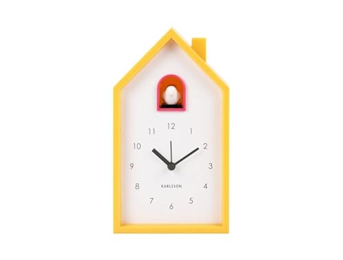 Karlsson Alarm Clock Modern Cuckoo Bright Yellow von Karlsson
