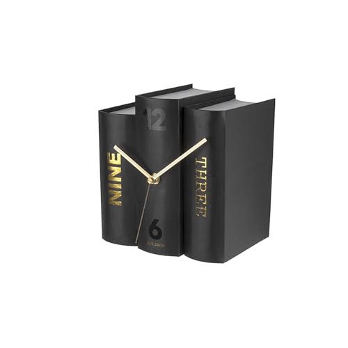 Karlsson KA5729 Book Uhr, Tischuhr, Papier, Schwarz, One Size von Karlsson