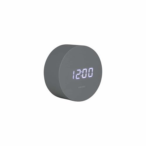 Karlsson [DL] Alarm Clock Spry Round LED Mouse Grey - von Karlsson
